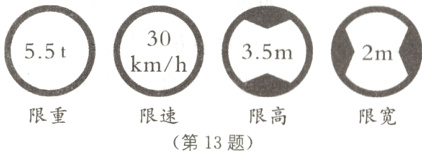 限重限速限高限宽第13题
