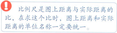 比在求这个比时图上距离和实际距离的单位名称一定要统一
