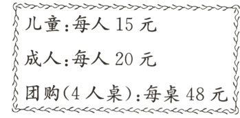 团购4人桌每桌48元