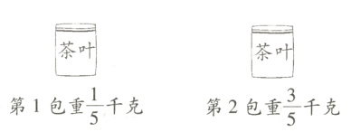 frac15frac35千克第1包重千克第2包重