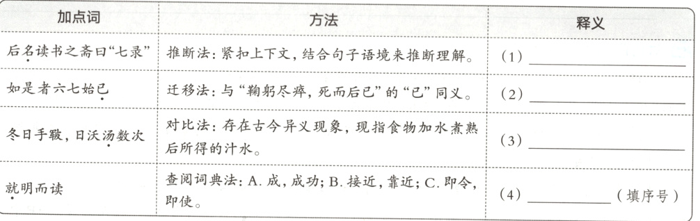 就明而读4填序号即使