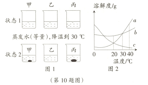 图 2 图 1 第 10 题图