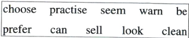 choosepractiseseemwarnbeprefercanselllookclean