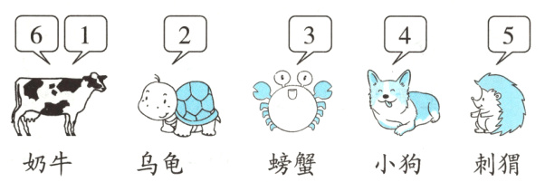奶牛乌龟螃蟹刺猬小狗