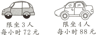 限坐4人限坐3人每小时88元每小时72元