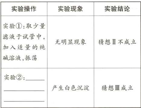 产生白色沉淀猜想III成立