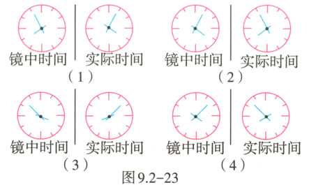 镜中时间实际时间镜中时间实际时间34图9223