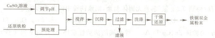 洗涤双金搅拌还原铁粉预处理滤液