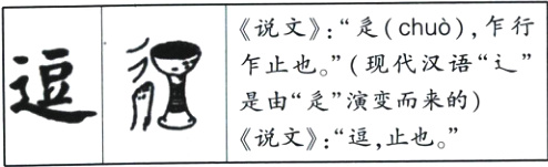 是由是演变而来的说文逗止也