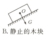 B静止的木块