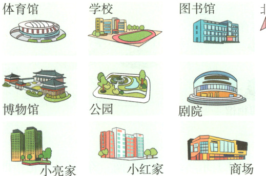 商场小红家小亮家