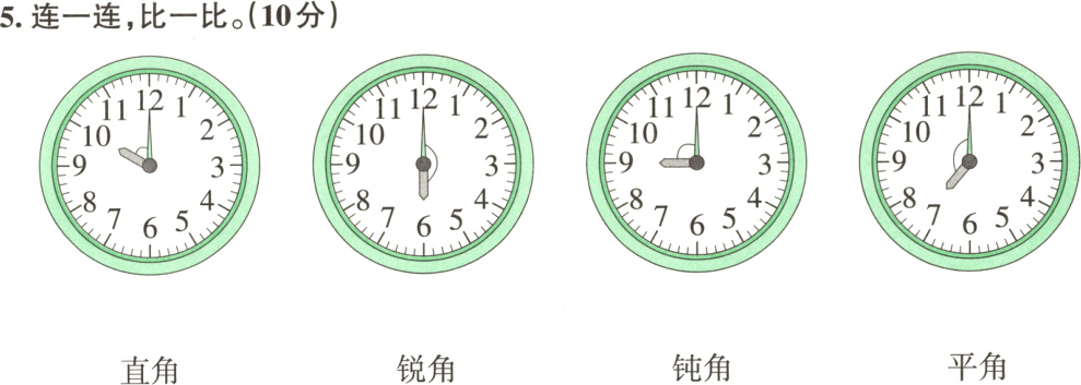 平角钝角锐角直角