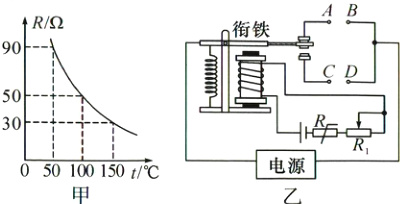 R电源050100150t/℃