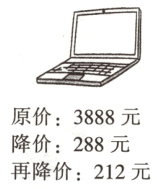 降价288元再降价212元