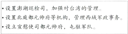 设置北庭都元帅府等机构 管理西域军政事务设立宣慰使司都元帅府 屯驻军队