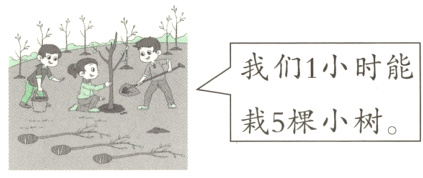栽5棵小树