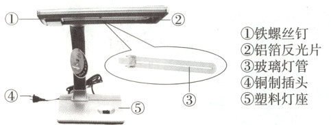 ④铜制插头5塑料灯座