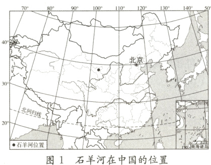 石羊河位置图1石羊河在中国的位置