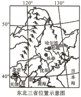 天泽海东北三省位置示意图
