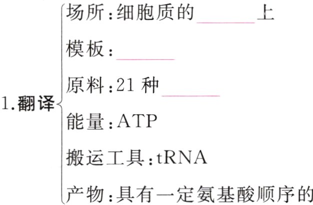 产物具有一定氨基酸顺序的