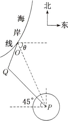 方向并距点300km海面P处偏西45方向移动