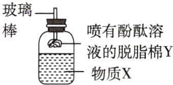 液的脱脂棉Y物质X