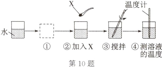①②加入X③搅拌④测第10题
