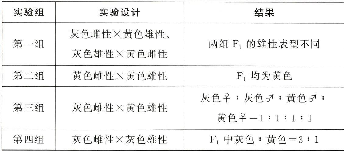 第四组灰色雌性灰色雄性中灰色黄色31F