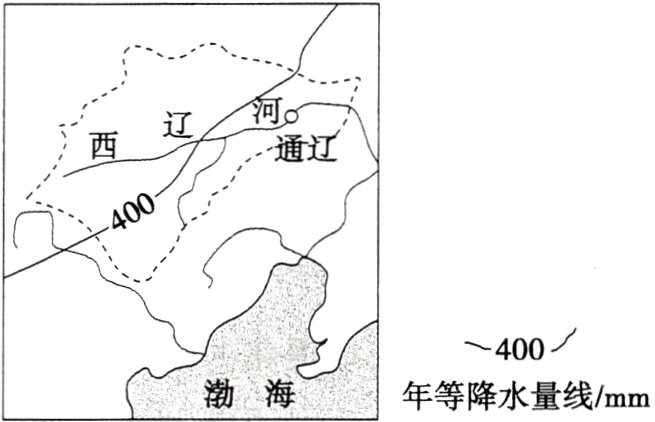 年等降水量线mm