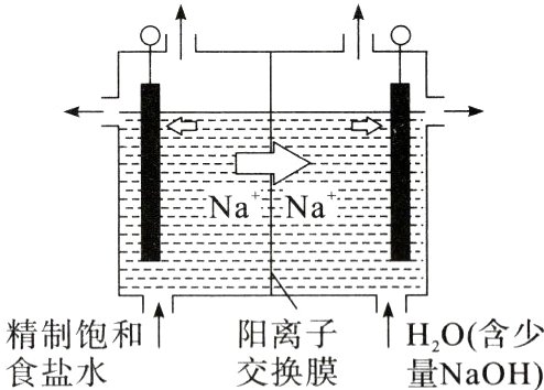 精制饱和HO含少阳离子交换膜食盐水量NaOH