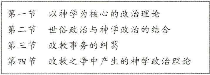 第四节政教之争中产生的神学政治理论