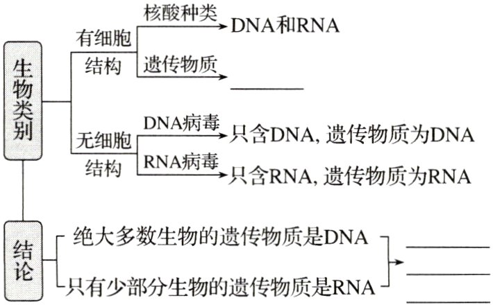 只有少部分生物的遗传物质是RNA