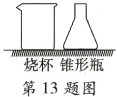 烧杯锥形瓶第13题图