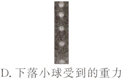 D下落小球受到的重力