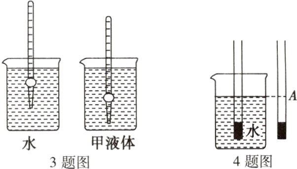 甲液体4题图3题图