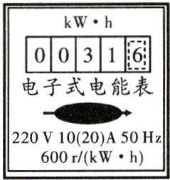 220V1020A50Hz600r/kWh