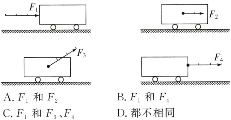 D都不相同CF和F3F4