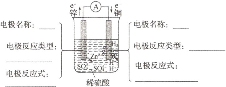 电极反应式稀硫酸