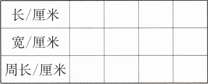 长厘米宽厘米周长厘米