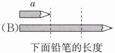 下面铅笔的长度