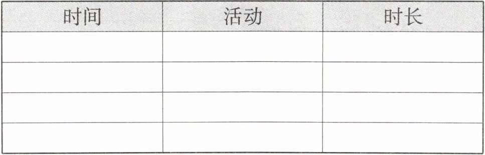 时间活动时长