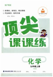 顶尖课课练九年级化学沪教版