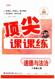 顶尖课课练八年级道德与法治人教版