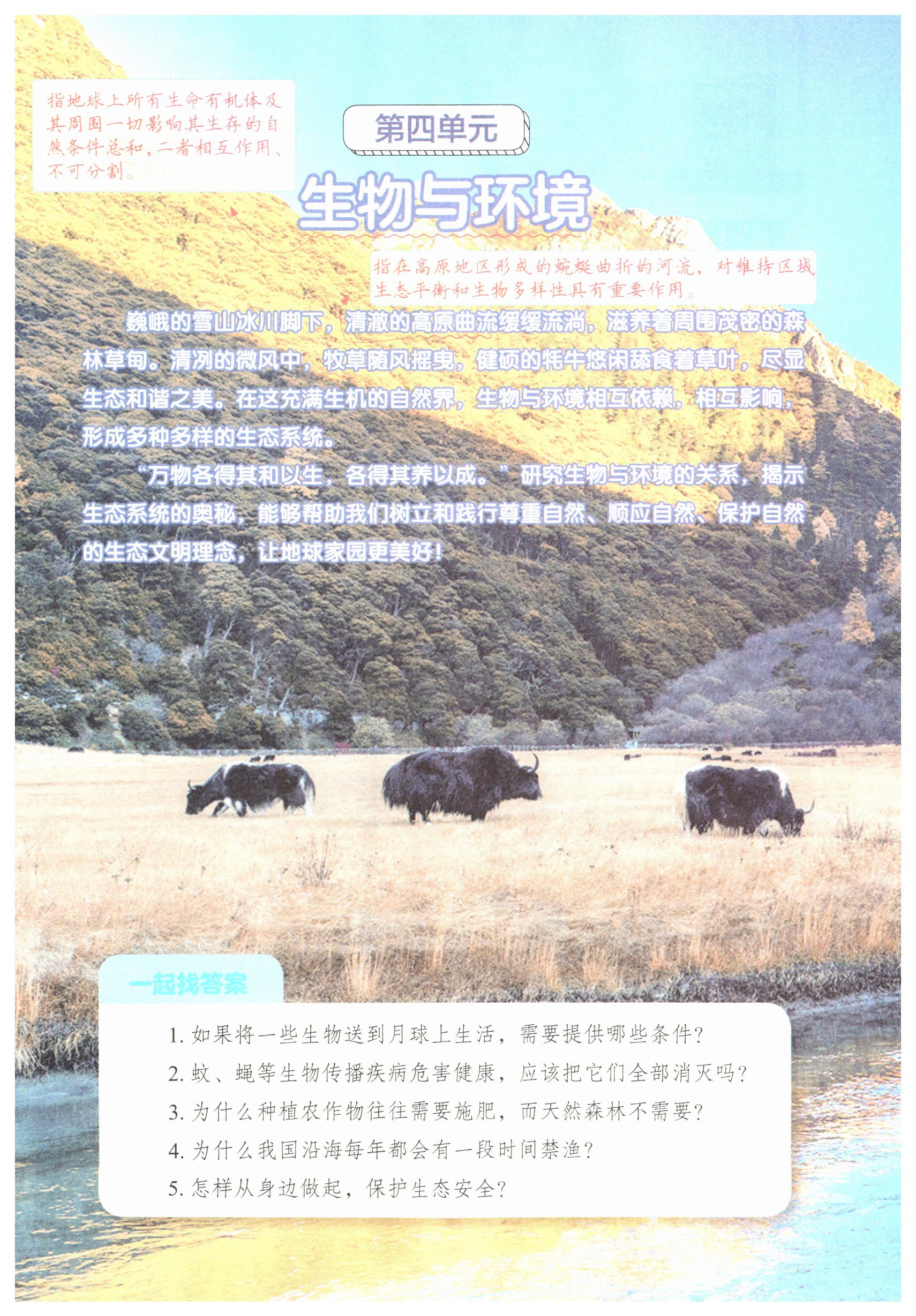 2026年教材课本七年级生物上册鲁科版54制&nbsp;第1页