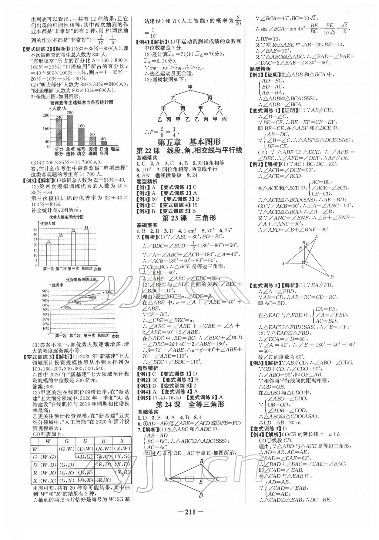 2022年初中全程复习略数学中考浙江专版&nbsp;参考答案第6页