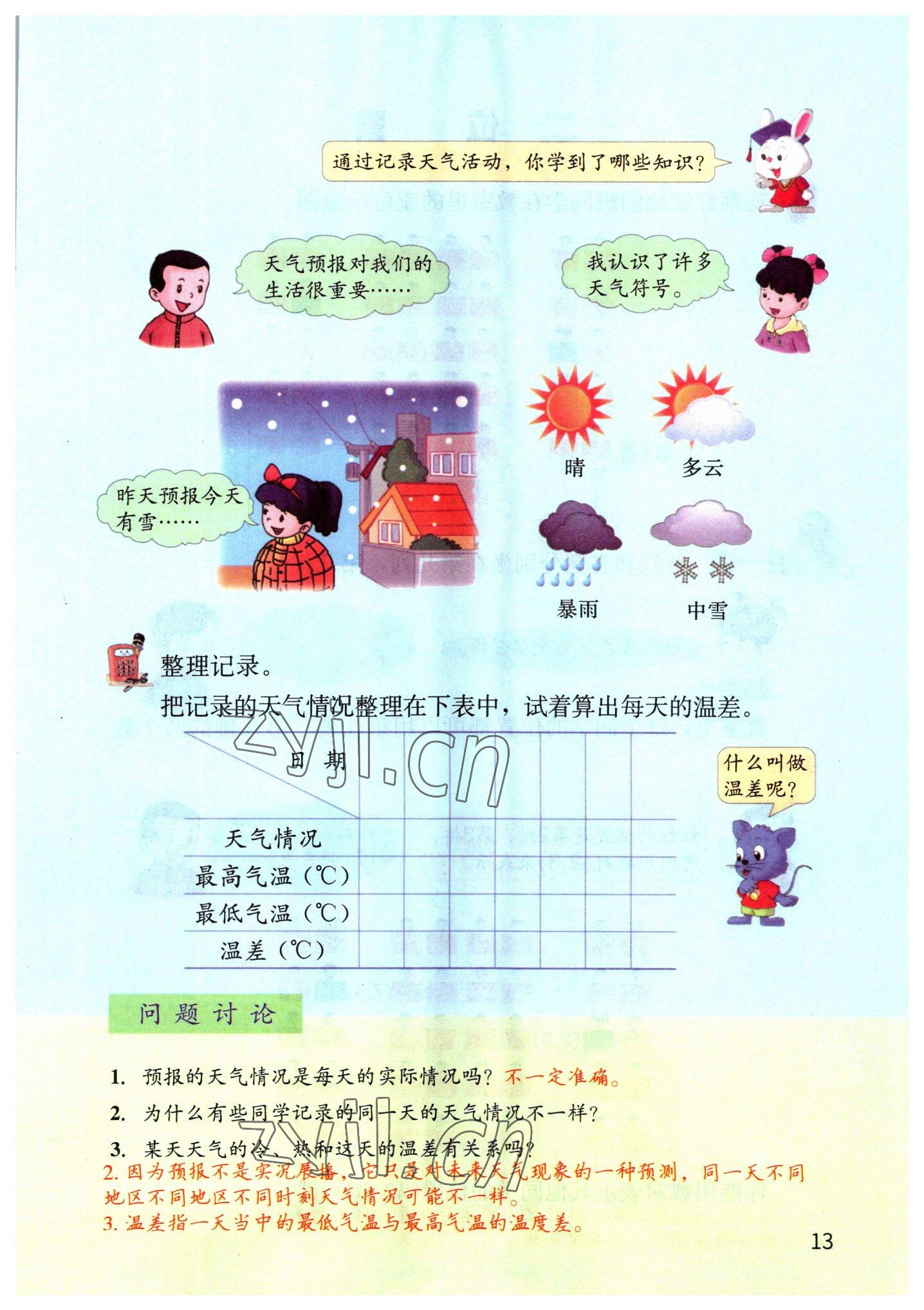 2022年教材课本六年级数学下册冀教版&nbsp;参考答案第13页