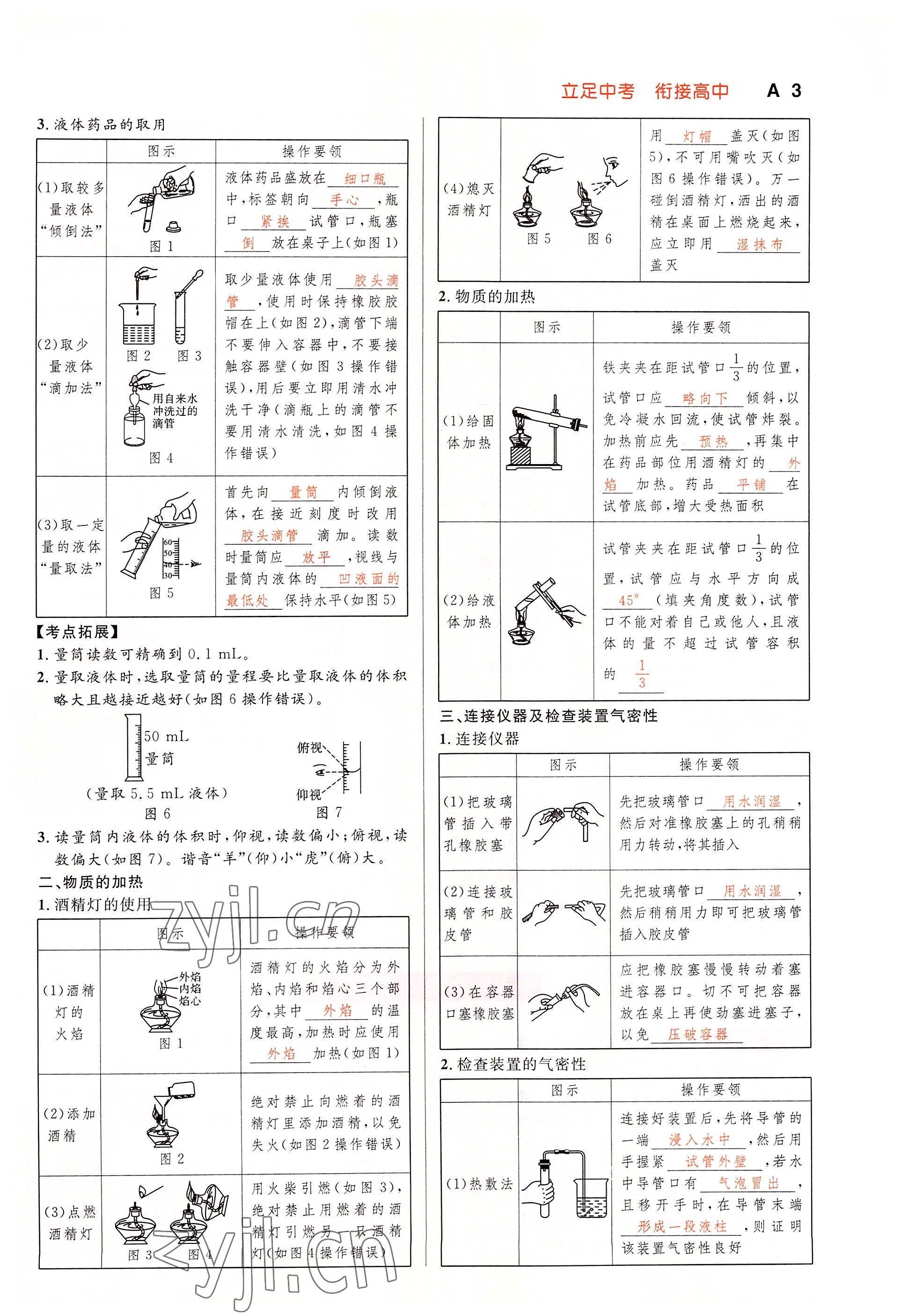 2022年中考先锋吉林出版集团化学黄石专版&nbsp;参考答案第3页