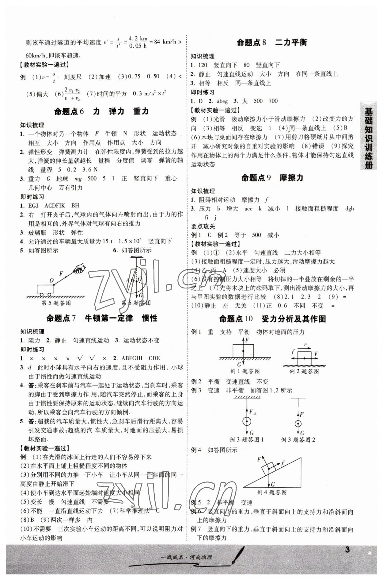 2023年一战成名考前新方案物理河南专版&nbsp;第3页