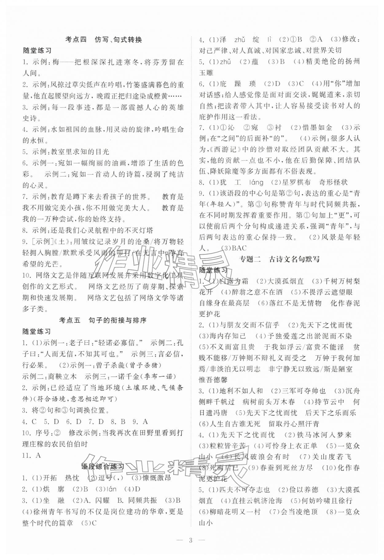 2026年中考得高分全程提优计划语文&nbsp;第3页