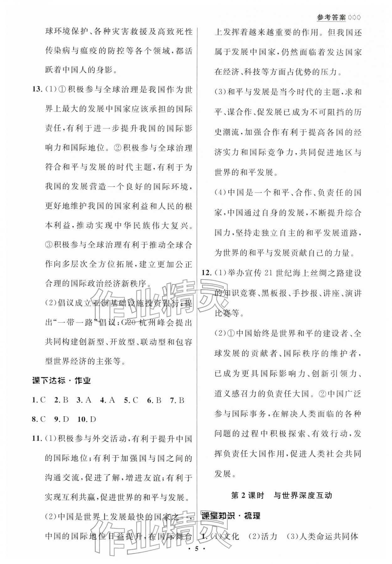 2026年学生成长册九年级道德与法治下册人教版&nbsp;第5页